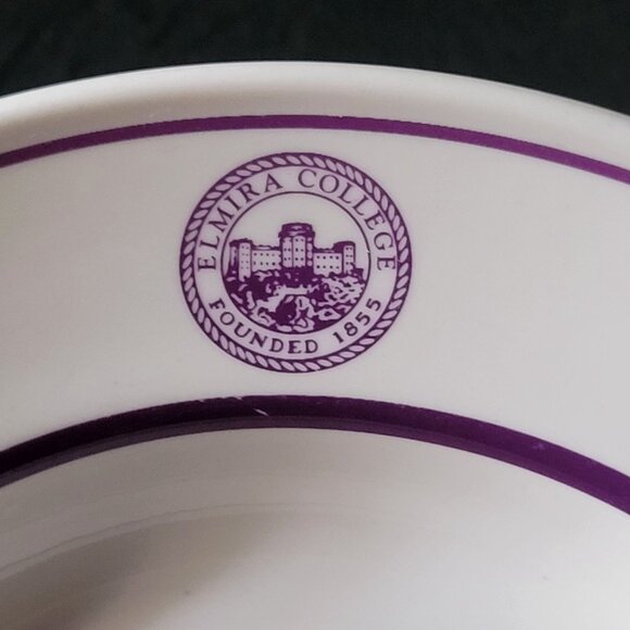 Vtg Oneida "Classic" Elmira College Seal Soup Bowl 9.125" Restaurant Ware Bowl - Picture 2 of 6